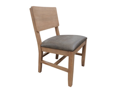 IFD8682CHR Upholstered Seat Wooden Chair "Natural Parota"