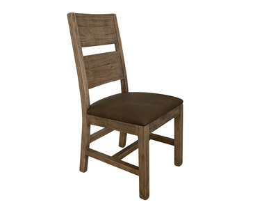 IFD1171CHR Upholstered Seat Wooden Chair "Natural Teca"