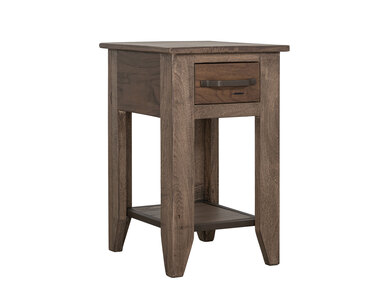 IFD1171CST 1 Drawer, 1 Shelf, Chairside Table "Natural Teca"