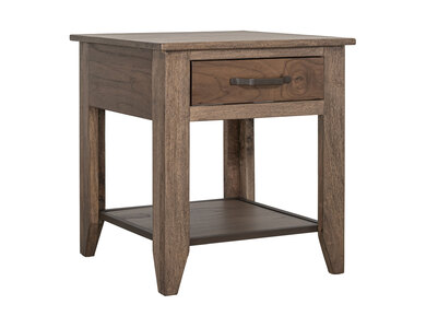 IFD1171END 1 Drawer, 1 Shelf, End Table "Natural Teca"