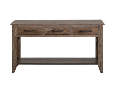 IFD1171SFT 3 Drawer, 1 Shelf Sofa Table "Natural Teca"