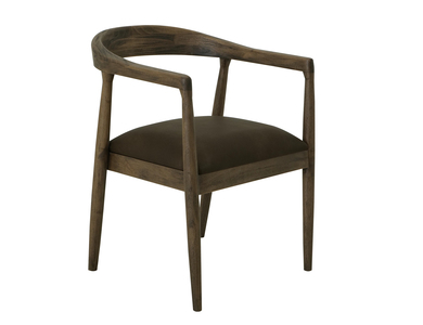 IFD1172CHR Upholstered Seat, Wooden Armchair "Natural Teca"