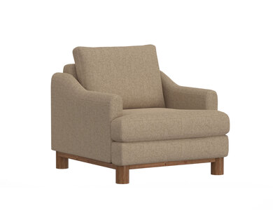 IUP738-ACH-152 Wooden Frame & Base, Armchair "Olimpia"