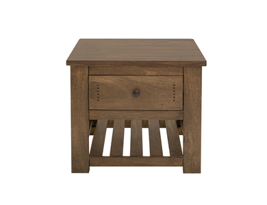 IFD8961END 1 Drawer, 1 Shelf, End Table "Parota III"
