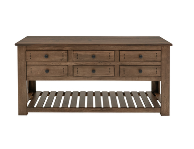IFD8961SFT 6 Drawer, 1 Shelf, Sofa Table "Parota III"