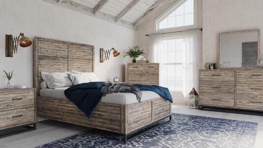 3pc 2260 King Panel Bedroom East Hampton 3 Piece King Panel Bedroom: Bed, Dresser, Mirror