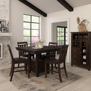 5pc 705-48 Kona Grove Counter Table W/(4) Slatback Stools