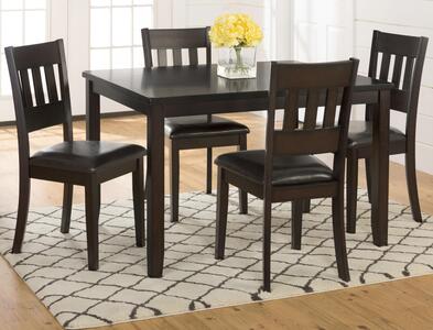922 Dark Rustic Prairie Dining 5 Pack - Dining Table W/(4) Chairs