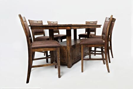 7pc 1511-72 Cannon Valley High/Low Table W/6 Stools
