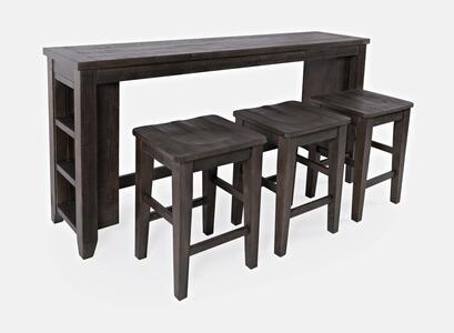 1700-78 Madison County 4Pc Sofa - Console, (3) Stool Set