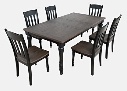 7pc 1702-42 Madison County Ext Dining Table W/(6) Chairs