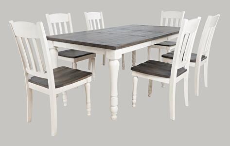 7pc 1706-42 Madison County Ext Dining Table W/(6) Chairs