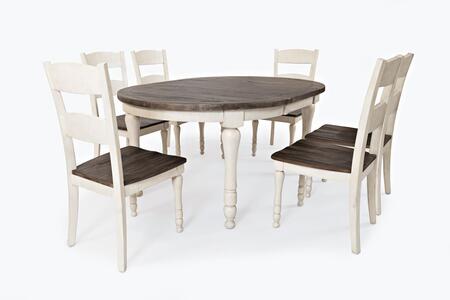5pc 1706-66 Madison County Round To Oval Table W/(4) Chairs