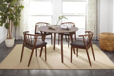 5pc 1769 Copenhagen Round Dining Table W/(4) Denmark Chairs