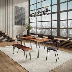 5pc 1781-60 OWEN D Brown Nature's Edge 60" Dining Table W/(4) D Brown Owen Chairs
