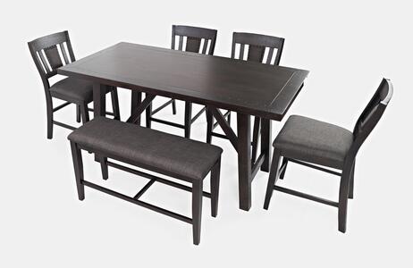 6pc 1839-72 American Rustics Counter Table W/(4) Stools, Bench