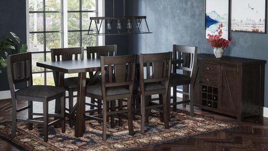 7pc 1839-72 American Rustics Counter Table W/(6) Stools