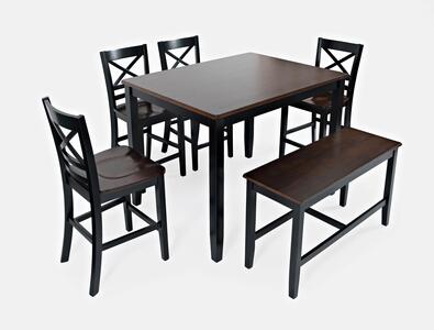 6pc 1846 Asbury Park Counter 4 Pack W/(2) Additional Stools