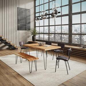 5pc 1985-60 OWEN D Brown Nature's Edge 60" Dining Table W/(4) D Brown Owen Chairs