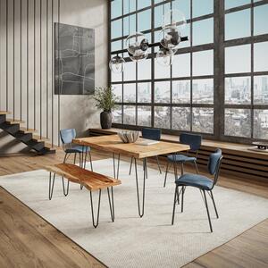 5pc 1985-60 OWEN SL Nature's Edge 60" Dining Table W/(4) Slate Owen Chairs