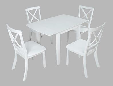 5pc 2146-30 Eastern Tides Dropleaf Dining Table W/(4) X Back Chairs