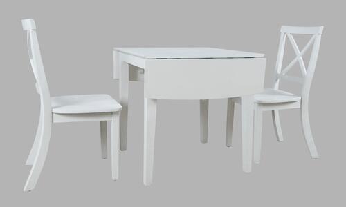 3pc 2146-30 Eastern Tides Dropleaf Dining Table W/(2) X Back Chairs