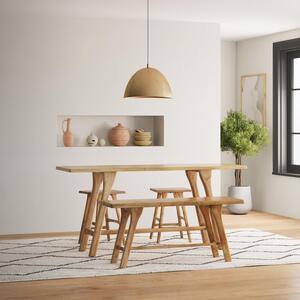 6pc 2321-79 w/ Backless Stools & bench Sedona Counter Table W/(4) Backless Stools And Bench