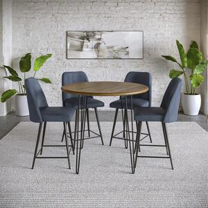 5pc 2271 Brennan Counter-Blueberry Brennan Counter Table W/ 4 Maddox Stools - Blueberry