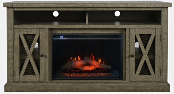 2230-FP6032 Telluride 60" Fireplace With Logset - Driftwood