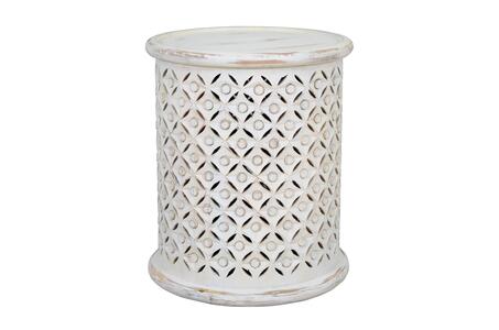 1730-1716AW Decker Small Drum Table - Ant White