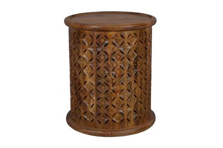 1730-1716MGO Decker Small Drum Table - Mango