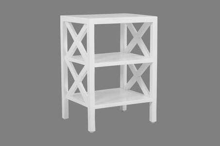 1730-3420 Dylan X Side Accent Table - White