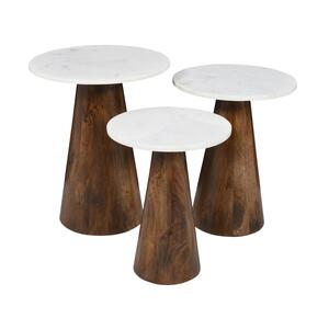 2330 Nolan 30"Table Nolan 30" Marble Top Dining Table - Natural