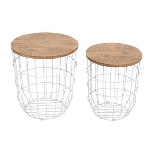 2330-1815WH Rondo Nesting End Tables - 2Pc Set