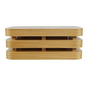 2370-1OAK Brix Rectangular Cocktail Table W/Casters - Oak