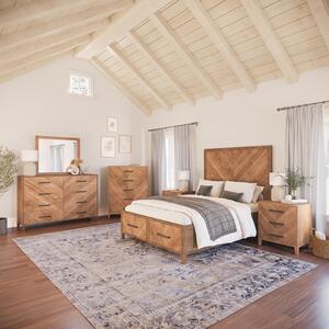 5pc 2175 King Panel Bedroom Eloquence 5 Piece King Panel Bedroom: Bed, Dresser, Mirror, Nightstand, Chest