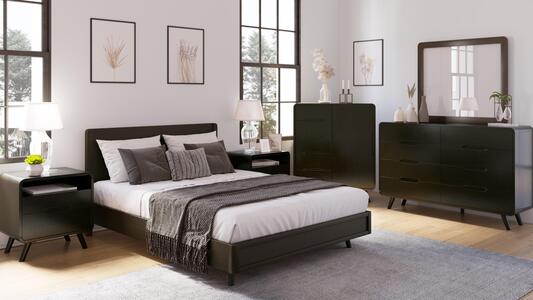 3pc 2243 King Bedroom Marlowe 3 Piece King Bedroom Set : Bed, Dresser, Mirror