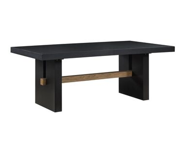 ABR500K-TTTB 78-96" Dining Table W/18" Leaf, Black