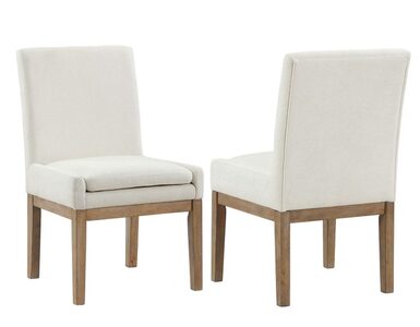 ABR500N-6US-D7PC 78-96" Dining Table Set, 6 Upholstered Parsons Chairs, Brown