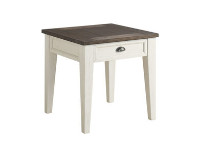 CY100EKW End Table Dark Oak/White