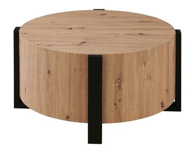 DR200RC Faux Wood Round Cocktail Table