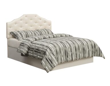 DAW800QHB Queen Headboard, Silver Faux-Leather