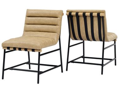 NC500ST Side Chair, Sand Vegan Leather Fabric