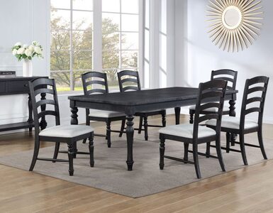 ODE500K-D7PC Dining Table, 6 Side Chairs