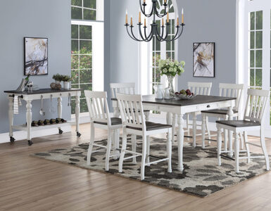 JA54549PC Counter Table, 8 Counter Chairs