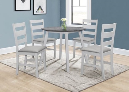 Round Marble Table + 4 Chairs