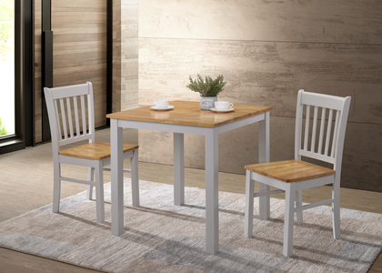 Dining Set Sq Table + 2 Chairs