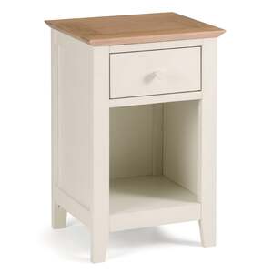 SAL301 Shaker Ivory/ Oak 1 Drawer Bedside