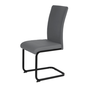Liana Chair Grey PU Black Legs