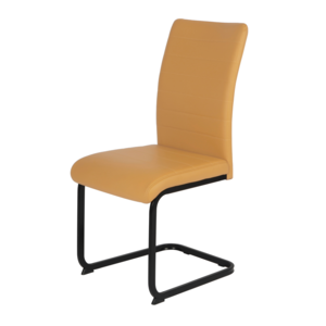 Liana Chair Yellow PU Black Legs